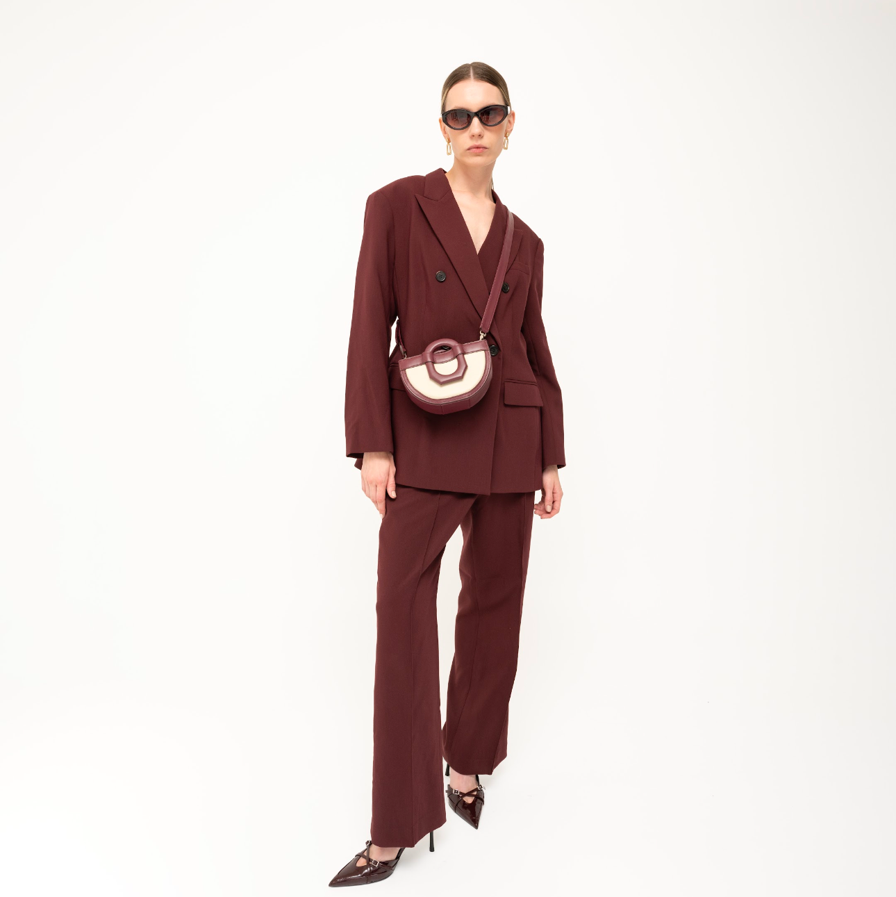 FIORI Small mare burgundy Hueso