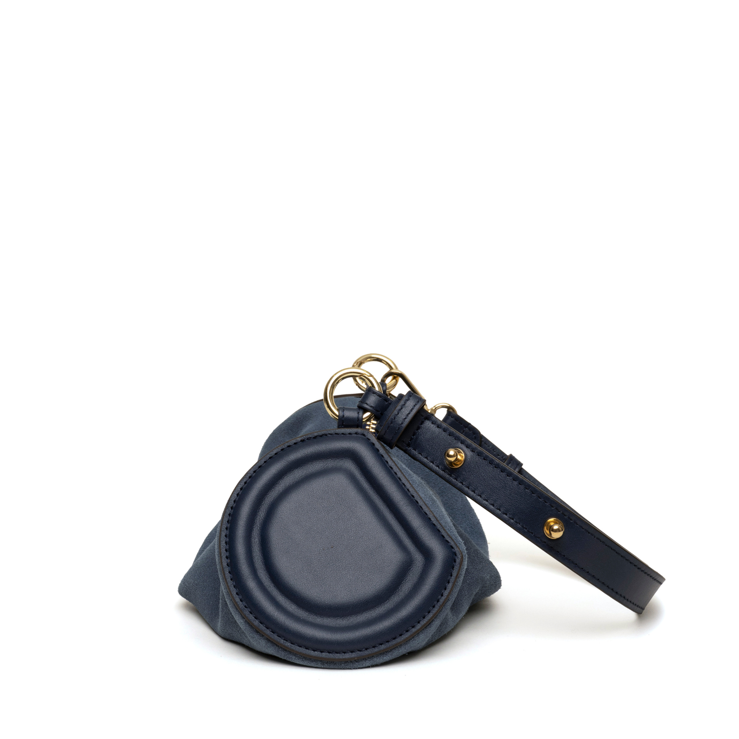 LETTI SMALL navy blue gamuza