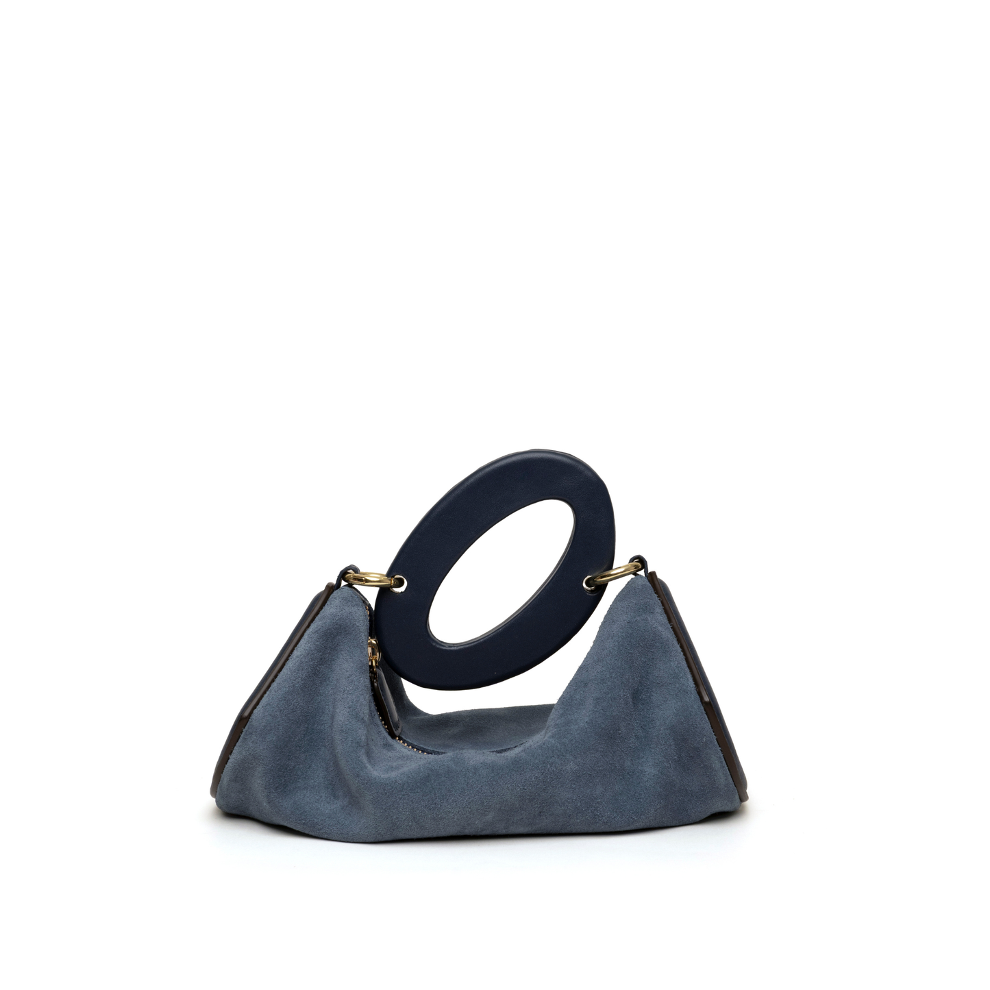 LETTI SMALL navy blue gamuza