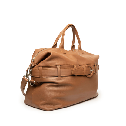 GIÓ travel bag caramelo + porta pasaporte